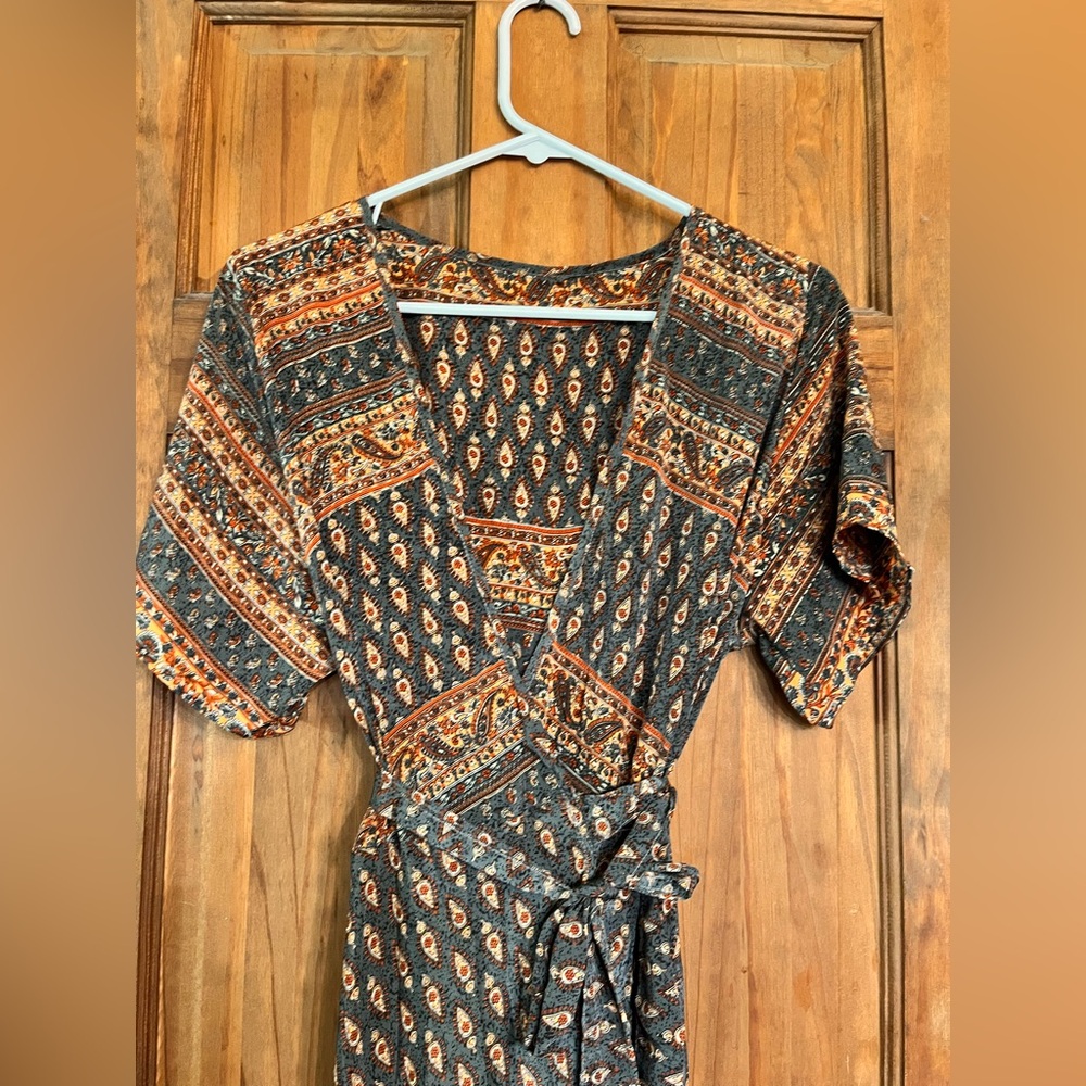 Bohemian Wrap Dress in Multicolor